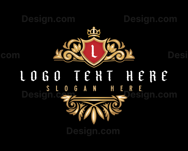 Elegant Shield Crown Logo