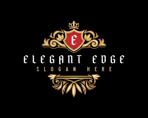 Elegant Shield Crown logo design