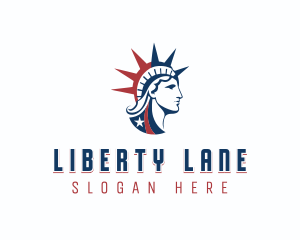 USA Lady Liberty logo design