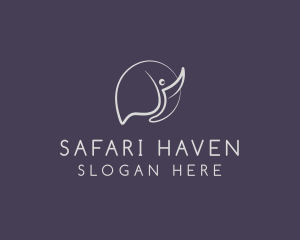 Wild Elephant Safari logo design