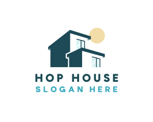 Contemporary House Building logo design