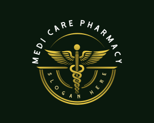 Medical Caduceus Pharmacy logo design