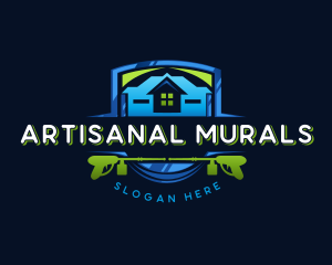 Power Wash Mansion Cleaning logo design