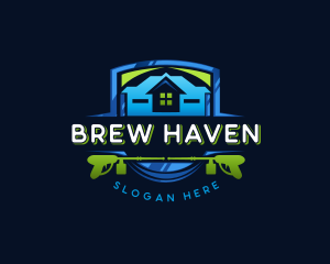 Power Wash Mansion Cleaning logo design