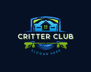 Power Wash Mansion Cleaning logo design