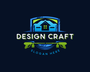 Power Wash Mansion Cleaning logo design