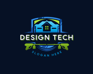 Power Wash Mansion Cleaning logo design