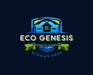 Power Wash Mansion Cleaning logo design