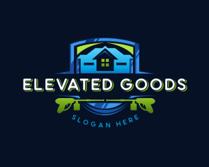 Power Wash Mansion Cleaning logo design