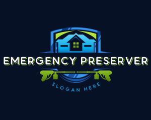 Power Wash Mansion Cleaning logo design