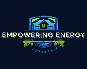 Power Wash Mansion Cleaning logo design