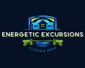 Power Wash Mansion Cleaning logo design