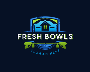 Power Wash Mansion Cleaning logo design