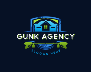 Power Wash Mansion Cleaning logo design