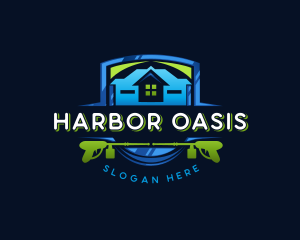 Power Wash Mansion Cleaning logo design