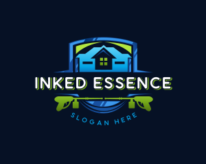 Power Wash Mansion Cleaning logo design