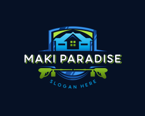 Power Wash Mansion Cleaning logo design