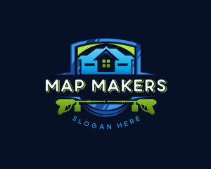 Power Wash Mansion Cleaning logo design