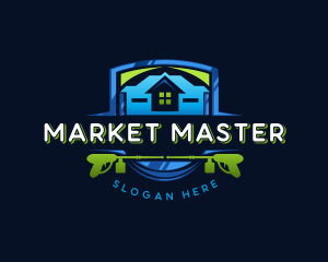 Power Wash Mansion Cleaning logo design