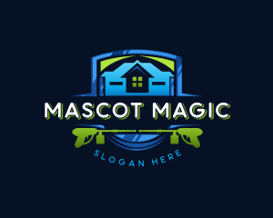 Power Wash Mansion Cleaning logo design