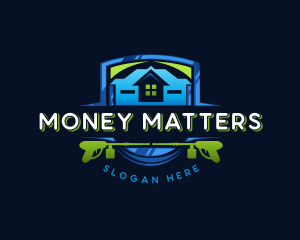 Power Wash Mansion Cleaning logo design