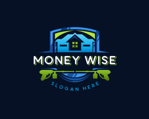 Power Wash Mansion Cleaning logo design