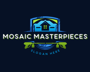 Power Wash Mansion Cleaning logo design