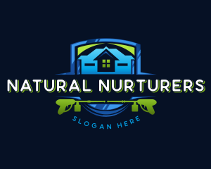 Power Wash Mansion Cleaning logo design