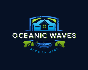 Power Wash Mansion Cleaning logo design