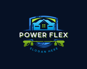 Power Wash Mansion Cleaning logo design