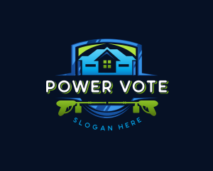 Power Wash Mansion Cleaning logo design