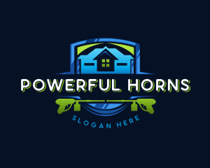 Power Wash Mansion Cleaning logo design