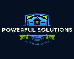 Power Wash Mansion Cleaning logo design