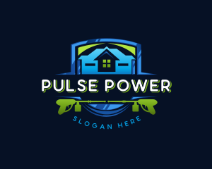 Power Wash Mansion Cleaning logo design