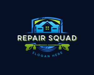 Power Wash Mansion Cleaning logo design