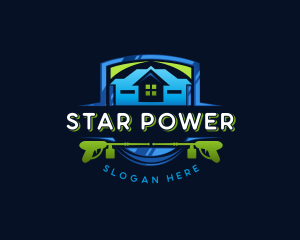 Power Wash Mansion Cleaning logo design