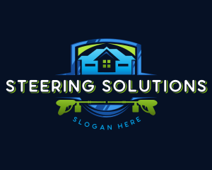 Power Wash Mansion Cleaning logo design