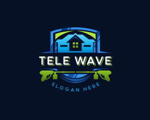 Power Wash Mansion Cleaning logo design