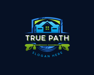 Power Wash Mansion Cleaning logo design