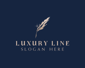 Luxurious Feather Writer logo design