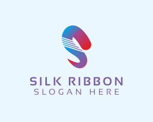 Ribbon Tech Letter S Brand logo design