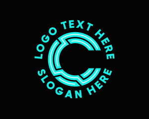 Neon Technology Letter C  logo