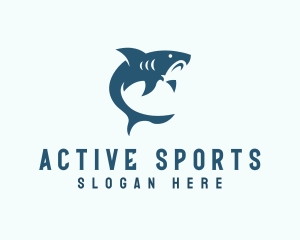 Shark Aquarium Diving  Logo