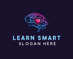 Brain Heart Mental logo design