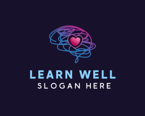 Brain Heart Mental logo design