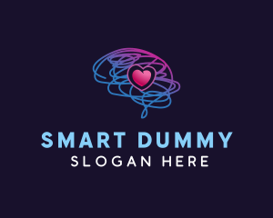 Brain Heart Mental logo design