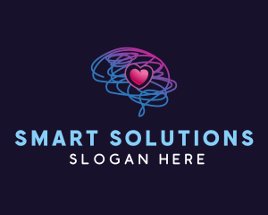 Brain Heart Mental logo design