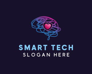 Brain Heart Mental logo design