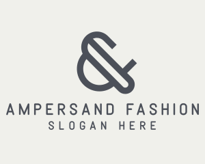 Modern Ampersand Symbol logo design