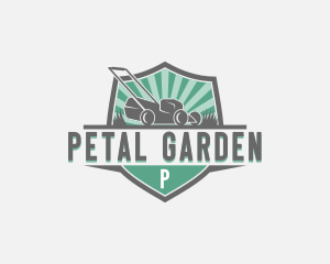 Yard Lawn Mower Landscaping logo design